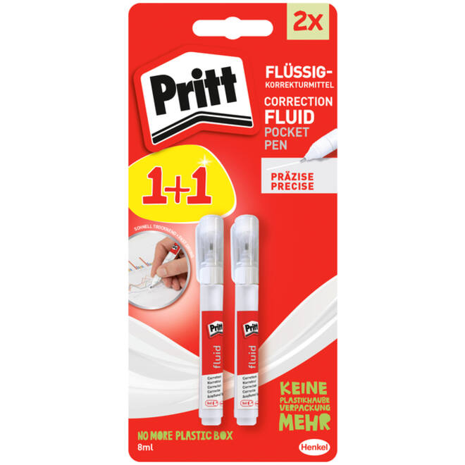 Correctiepen Pritt fluid 8ml 2 stuks op blister