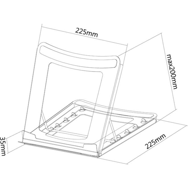 Laptopstandaard Neomounts NSLS075 zwart