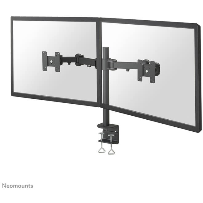 Monitorarm Neomounts D960D 2x10-27" met klem zwart