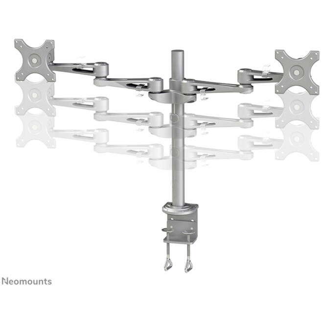 Monitorarm Neomounts D935D 2x10-27" met klem zilvergrijs