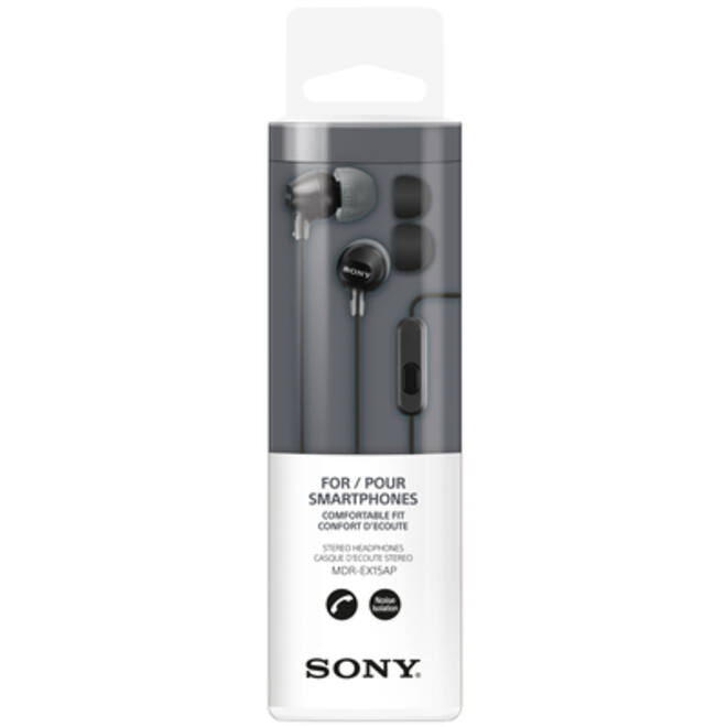 Oortelefoon Sony EX15AP basic zwart