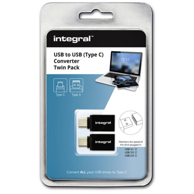 Adapter Integral 3.1 USB-A naar USB-C
