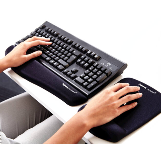 Polssteun Fellowes Plush Touch zwart