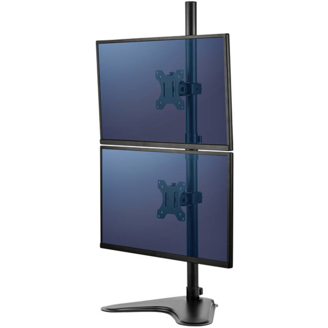 Monitorarm Fellowes Seasa dubbel verticaal vrijstaand zwart
