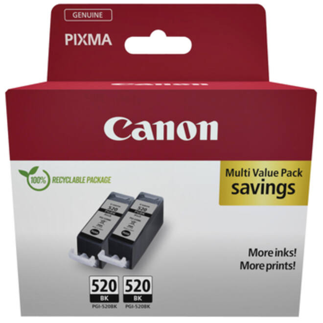 Inktcartridge Canon PGI-520 zwart 2x