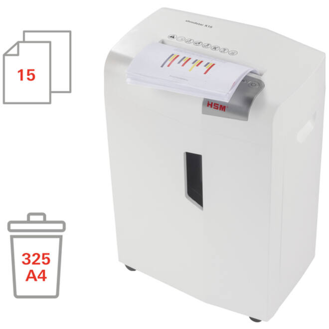 Papiervernietiger HSM Shredstar X15 snippers 4x37mm