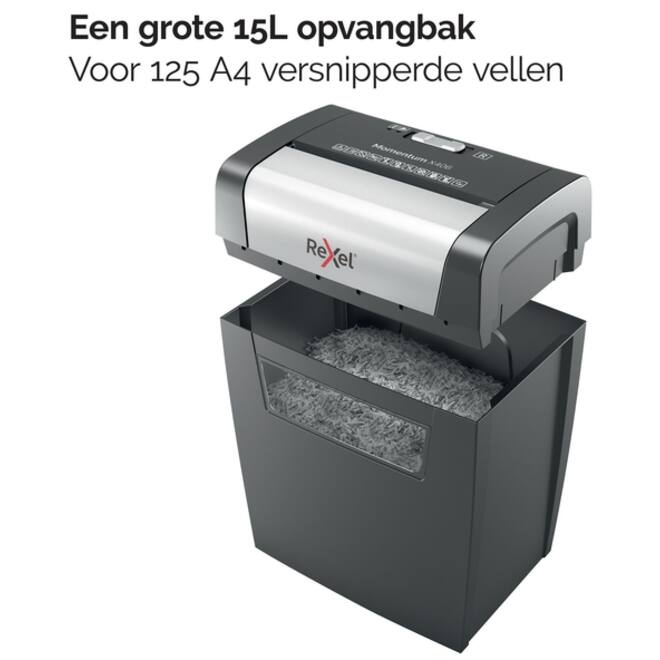 Papiervernietiger Rexel Momentum X406 snippers 4x28mm