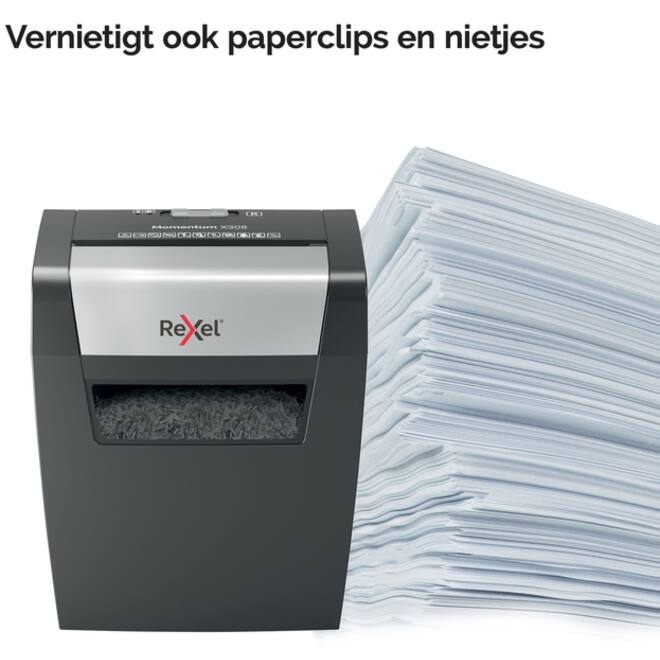 Papiervernietiger Rexel Momentum X308 snippers 5x42mm