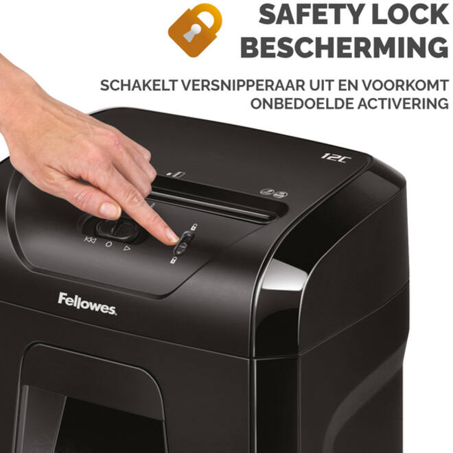 Papiervernietiger Fellowes Powershred 12C snippers 4x40mm