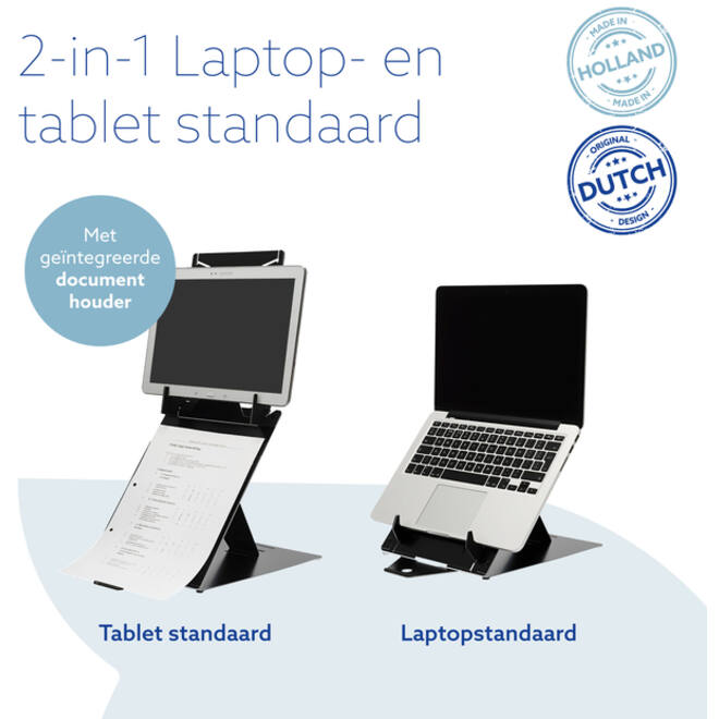 Laptopstandaard R-Go Riser DUO