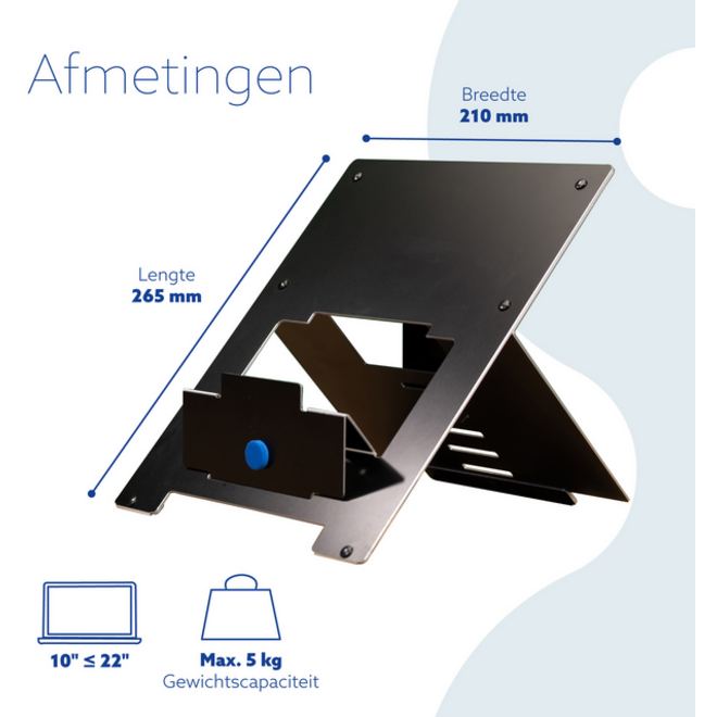 Laptopstandaard R-Go Riser Flexible