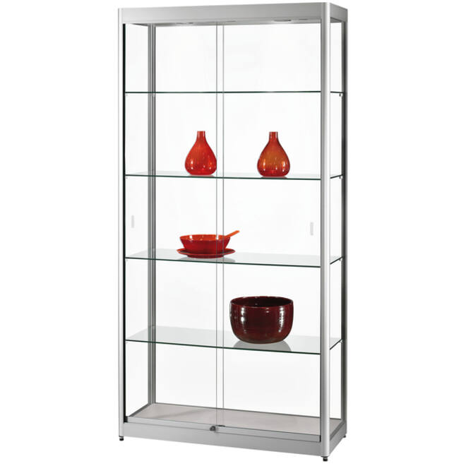 Vitrinekast SDB gpc-1000 led zilver 1000x400x2000mm