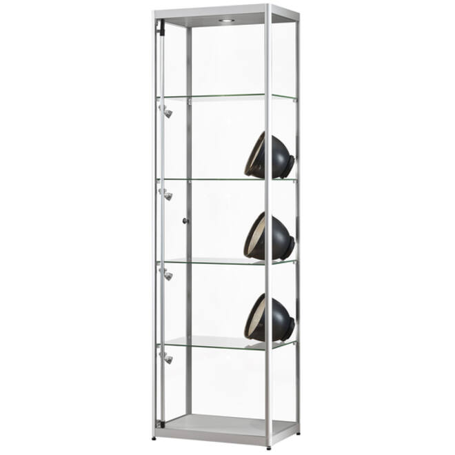 Vitrine SDB 115-600 zilver led mag 600x400x2000mm