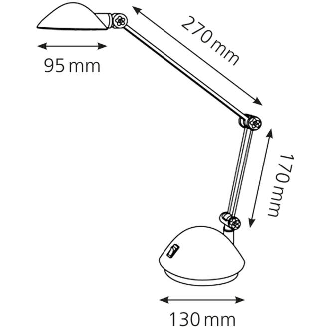 Bureaulamp Hansa led Space zwart