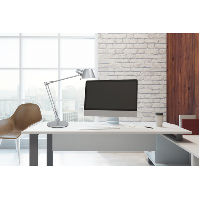 Bureaulamp MAUL Rock LED voet zilvergrijs