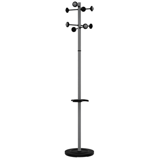 Kapstok Unilux Accueil staand metallic grijs