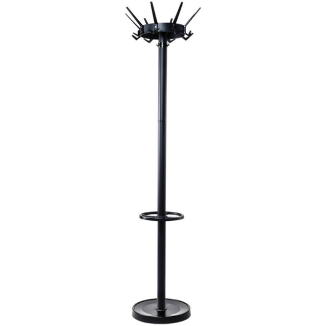 Kapstok MAUL Caligo staand 175cm 32 haken zwart RAL9004