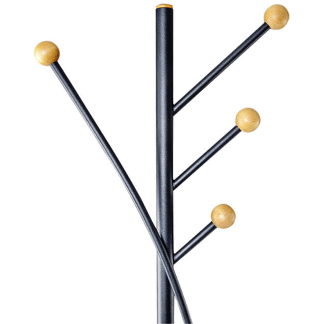 Kapstok MAUL Aura staand 180cm 4 haken zwart
