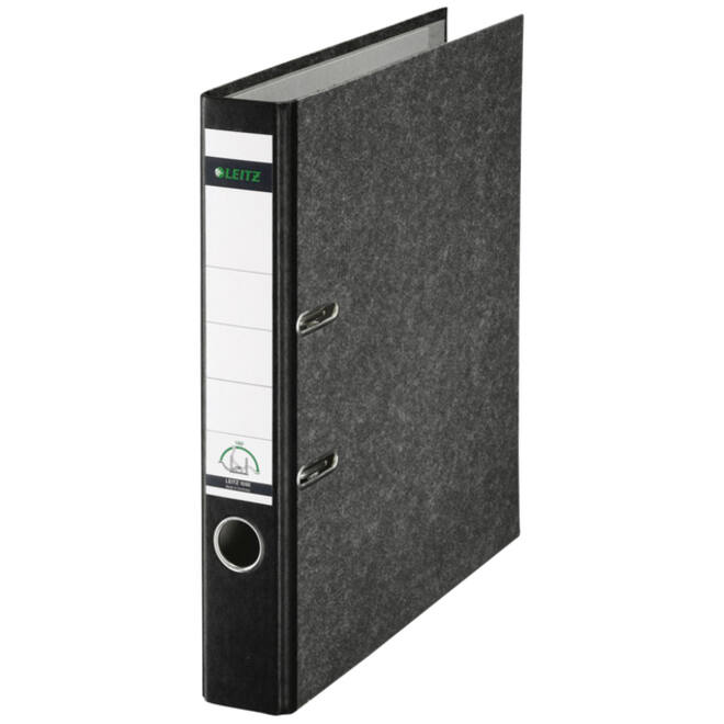 Ordner Leitz folio 50mm karton gewolkt zwart