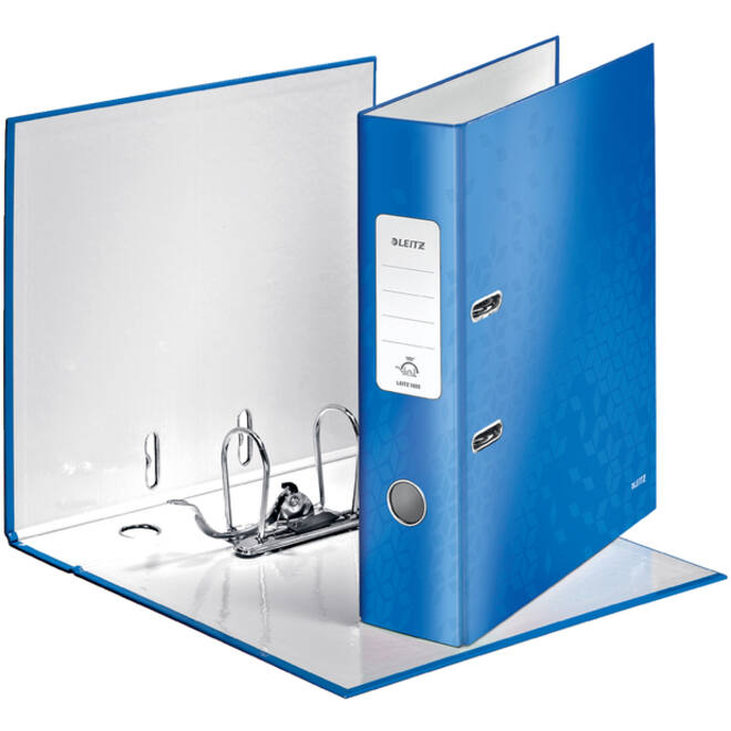 Ordner Leitz Wow 180° gelamineerd 85mm A4 blauw