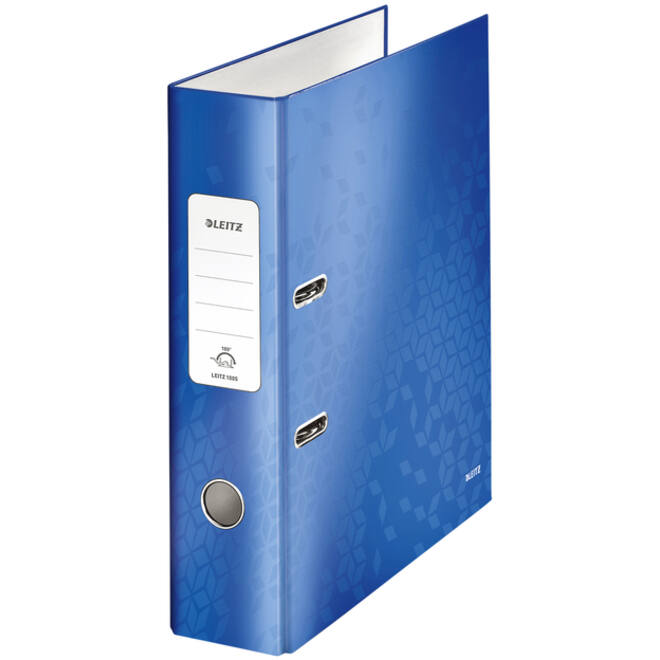 Ordner Leitz Wow 180° gelamineerd 85mm A4 blauw
