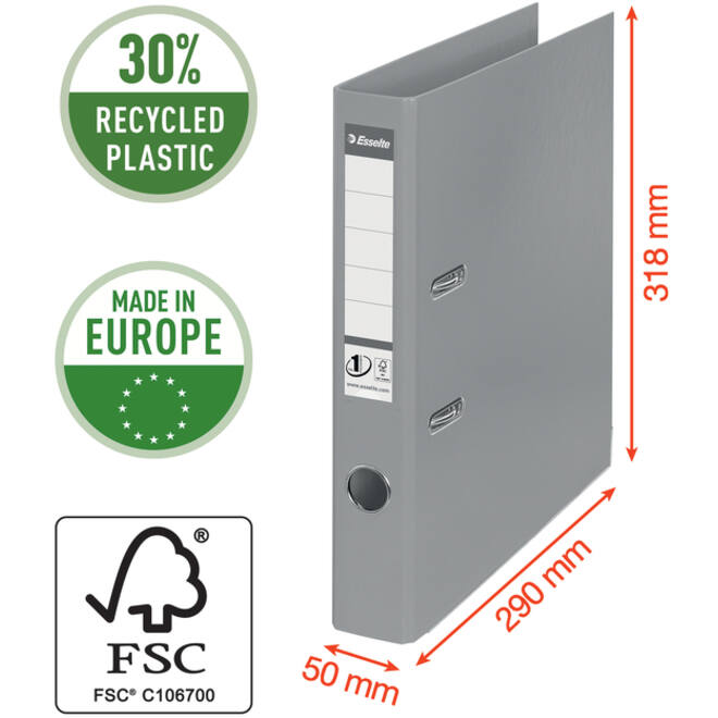 Ordner Esselte Vivida No.1 50mm PP A4 groen