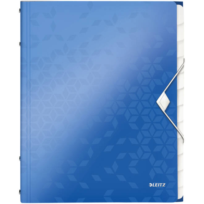 Sorteermap Leitz WOW 12 tabbladen PP blauw