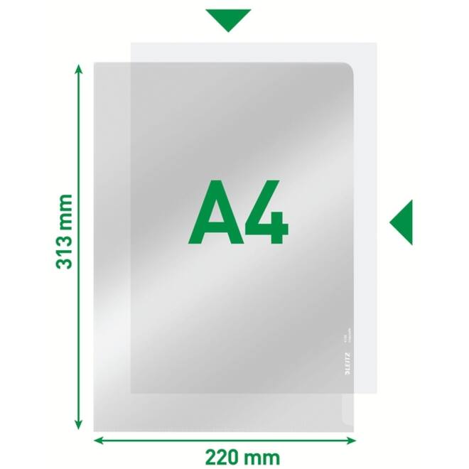 Insteekmap L-model Leitz Premium copy safe 0.15mm PVC A4 glashelder 100 stuks