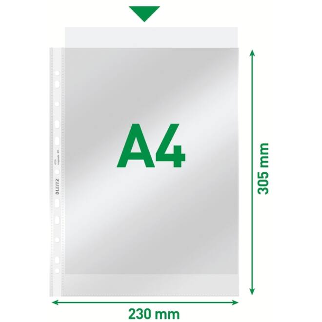 Showtas Leitz Premium standaard copy safe 0.08mm PP A4 transparant 100 stuks