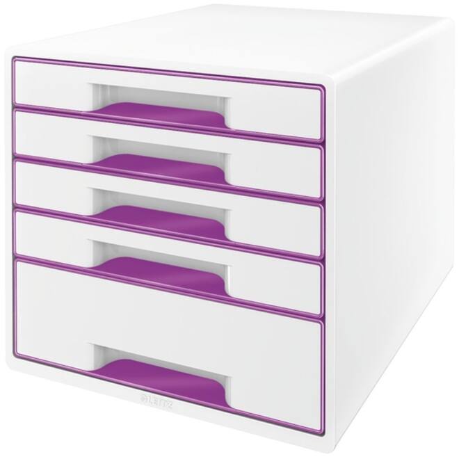 Ladenblok Leitz WOW 5 laden wit/paars