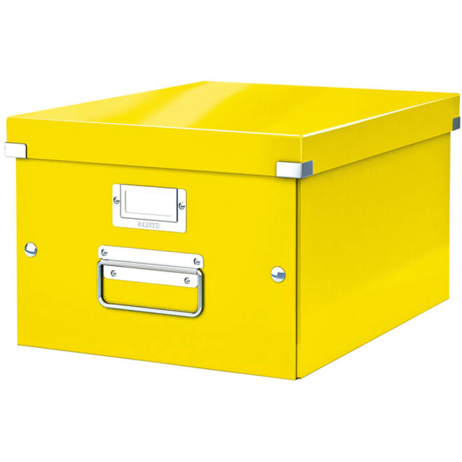 Opbergbox Leitz WOW Click & Store 281x200x370mm geel