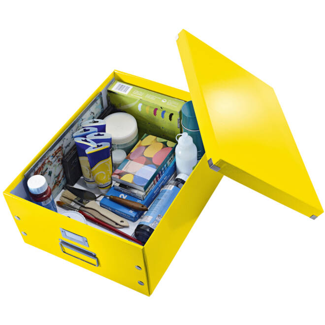 Opbergbox Leitz WOW Click & Store 369x200x482mm geel