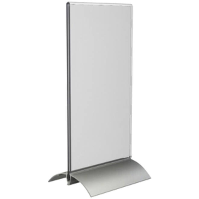 Kaarthouder Europel T-standaard 1/3 A4 staand acryl / aluminium