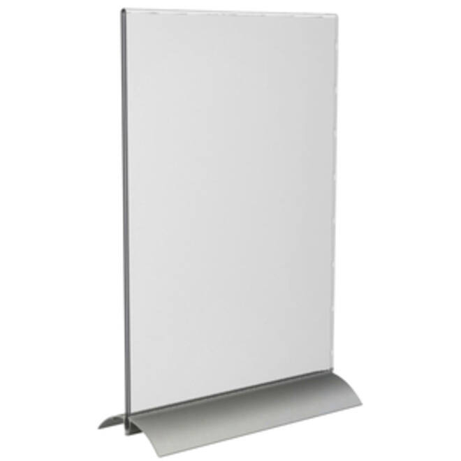 Kaarthouder Europel T-standaard A4 staand acryl / aluminium