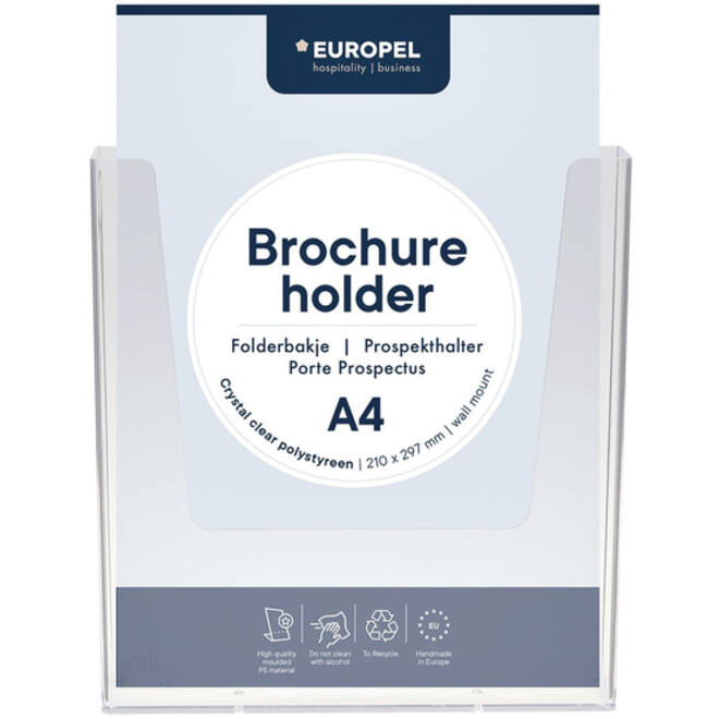 Folderhouder Europel wand A4 transparant