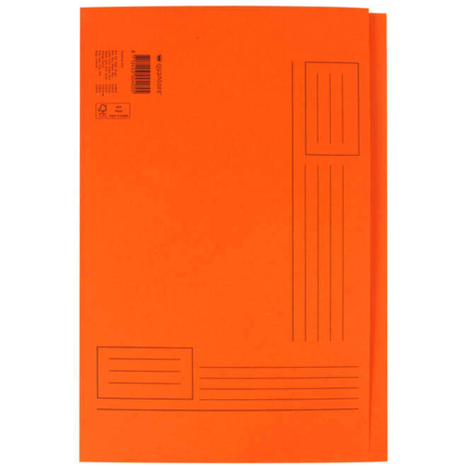 Vouwmap Quantore Folio ongelijke zijde 250gr oranje