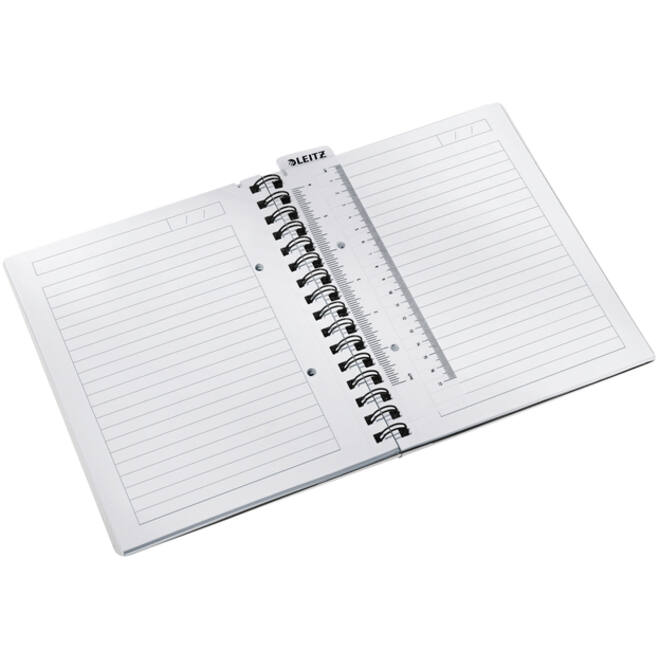 Notitieboek Leitz WOW A5 spiraal PP lijn roze