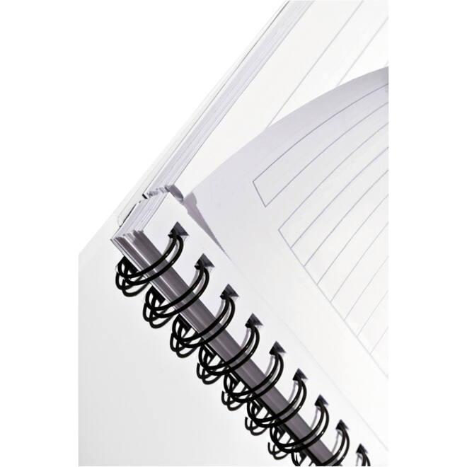 Notitieboek Leitz WOW A5 spiraal PP lijn roze