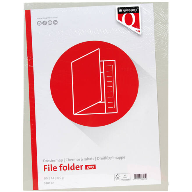 Dossiermap Quantore A4 300gr grijs