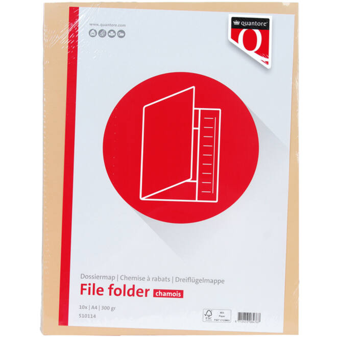 Dossiermap Quantore A4 300gr chamois