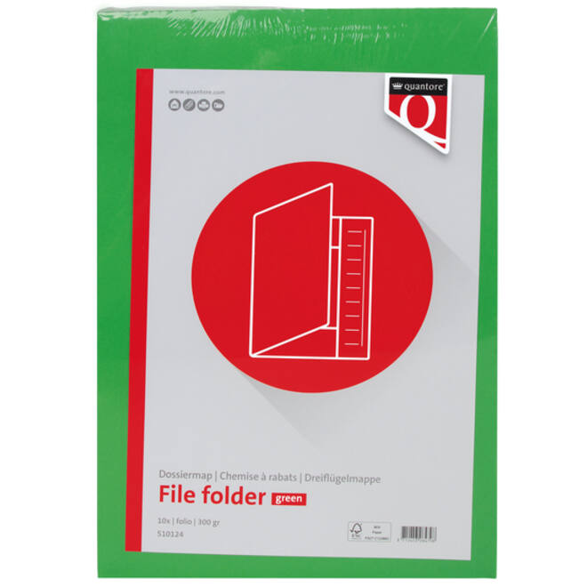 Dossiermap Quantore folio 300gr groen