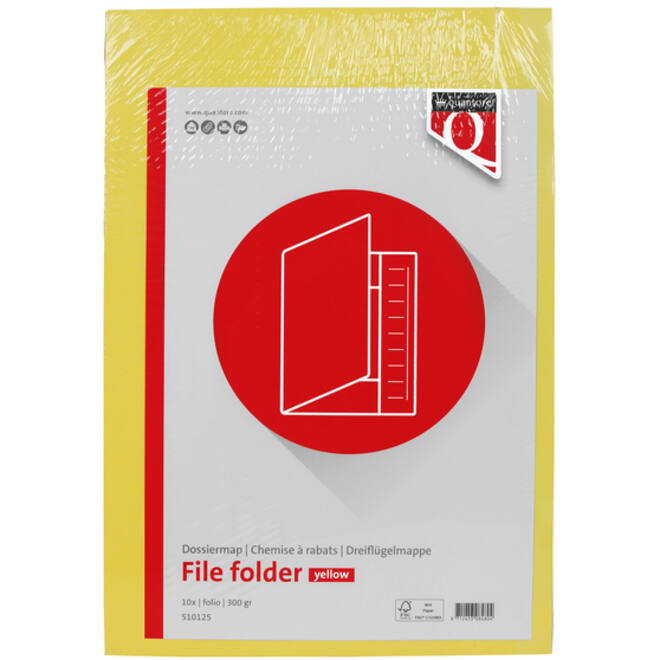 Dossiermap Quantore Folio 300gr geel