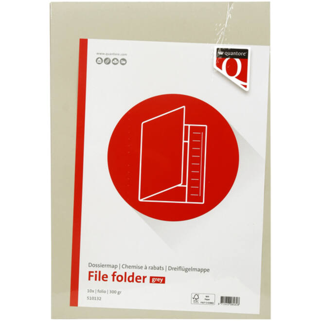Dossiermap Quantore folio 300gr grijs