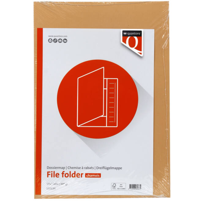 Dossiermap Quantore folio 300gr chamois