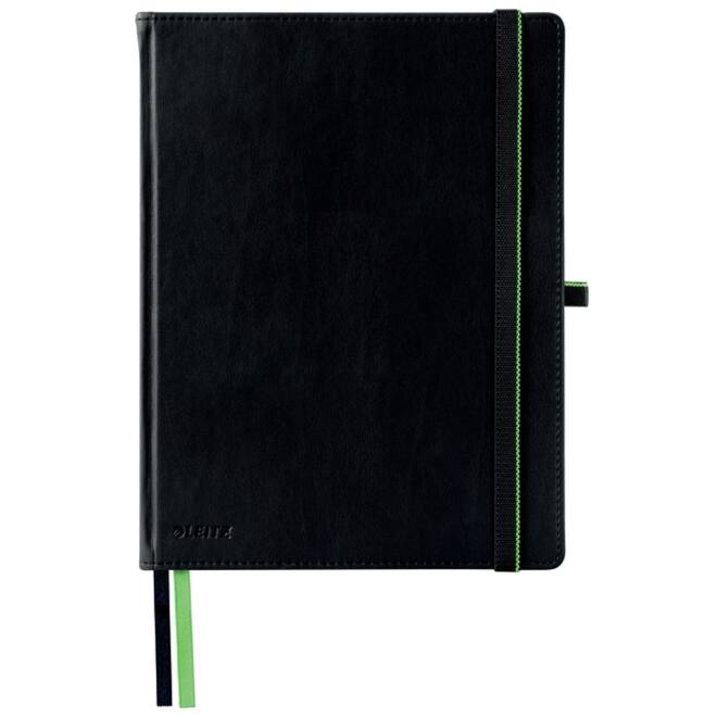 Notitieboek Leitz Complete 187x242mm 160blz 100gr lijn zwart