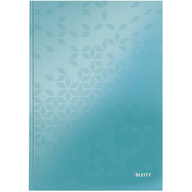 Notitieboek Leitz WOW A4 160blz 90gr lijn ijsblauw