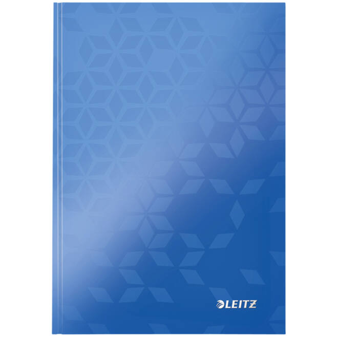 Notitieboek Leitz WOW A5 160blz 90gr lijn blauw