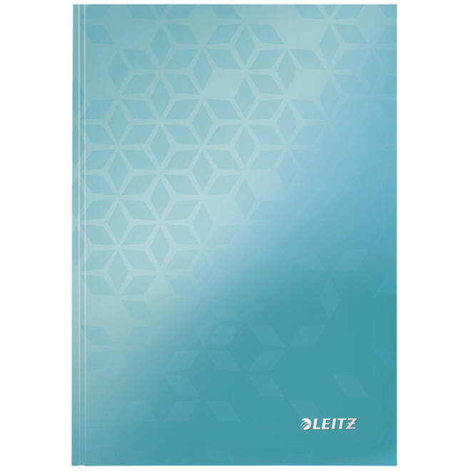 Notitieboek Leitz WOW A5 160blz 90gr lijn ijsblauw