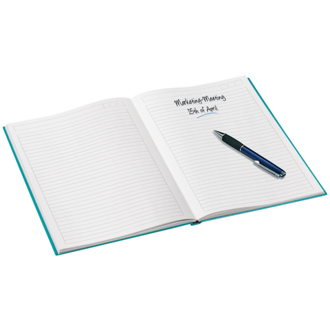 Notitieboek Leitz WOW A5 160blz 90gr lijn ijsblauw