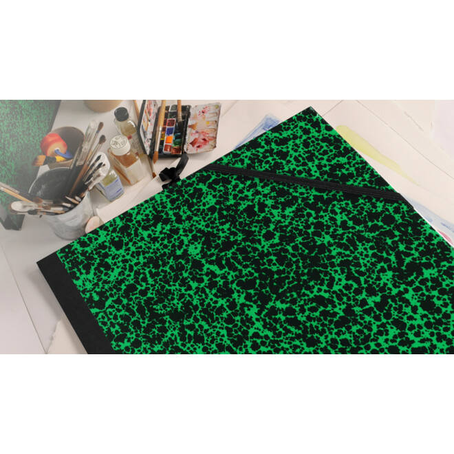 Tekenmap Canson studio 28x38cm 2 elastieken groen